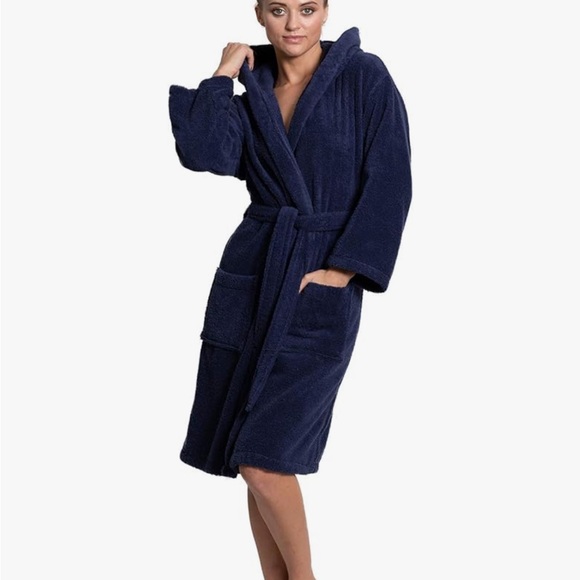 Chakir Linen Other - Navy Blue Women's Plush Turkish Terry Cloth Robe